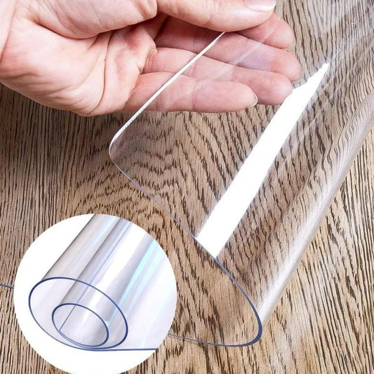 Mayda table cover clear 1.8 mm - crystal clear table protection film - various sizes, custom cuttable - PVC film for table - versatile and washable tablecloth