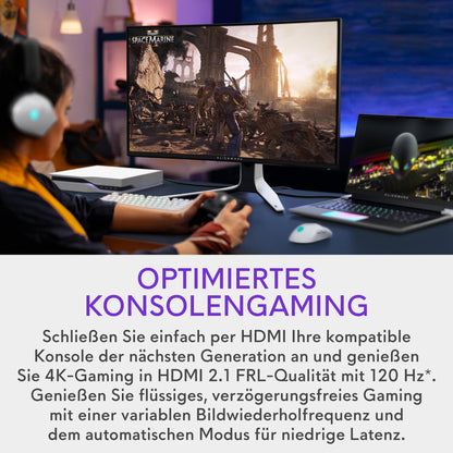 Alienware AW3225QF 32" 4K UHD (3840x2160) 1700R Curved Gaming Monitor, 240Hz, QD OLED, 0.03ms, NVIDIA G-SYNC Compatible, HDR, Dolby Vision, USB-C, DisplayPort, 2X HDMI, 4X USB, 3 Year Warranty