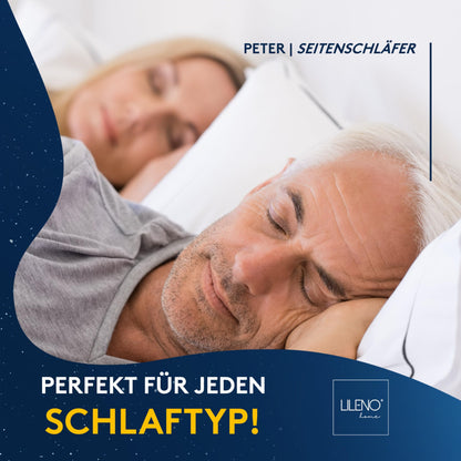 LILENO HOME pillow 40x80 [set of 2] - pillows 40x80 for a restful sleep - bed pillow 40x80 washable up to 95°C and with antibacterial treatment - allergy-friendly pillow as Pillow 40x80