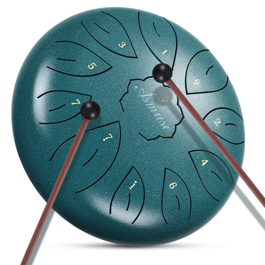 Asmuse 10" 11 Tone C Major Steel Tongue Drum, Handpan Drum for Meditation, Entertainment, Concerts, Yoga, with Carry Bag.