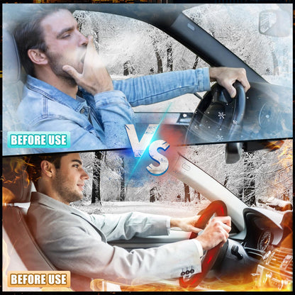 Opaltool Heated Steering Wheel Cover, Universal 12V Car Steering Wheel Heater with Spring Wire for 14.5 in-15 in Steering Wheel, Car Steering Wheel Warmer Winter for Most Cars SUVs Trucks Vans (Black)