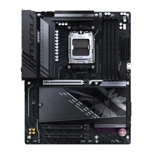 GIGABYTE B850 AORUS Elite WIFI7 Motherboard - AMD Ryzen 9000 Series CPUs, 14+2+2 phase digital VRM, up to 8200MHz DDR5 (OC), 1xPCIe 5.0 + 2xPCIe 4.0 M.2, 2.5 LAN, WiFi 7, USB 3.2 Gen 2x2