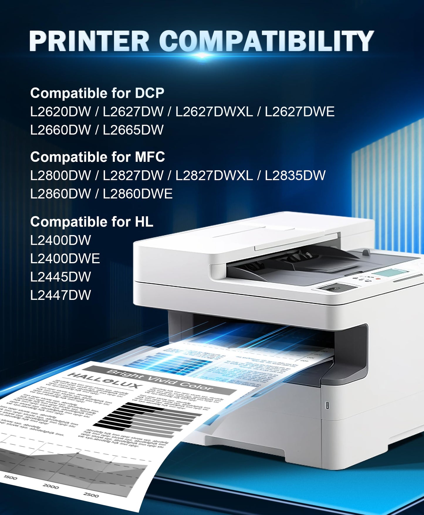 TN2510 toner TN2510XL compatible for Brother TN-2510 toner TN-2510 XL for Brother MFC-L2835DW, MFC-L2827DW, MFC-L2800DW, DCP-L2660DW, DCP-L2620DW, DCP-L2627DW, MFC-L2860DWE (Black, 1 pack)