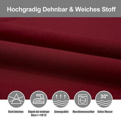 Yugarlibi Chair Covers 4 Pack Stretch Chair Covers Elastic Chair Cover Removable Washable Chair Protectors for Kitchen Restaurant Hotel Banquet Wedding (Bordeaux, 4 Pieces)