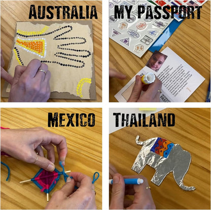 My World Advent Calendar 2025 for kids, visit 24 countries and be back in time for Christmas Day! Explore different cultures and create your own original DIY.