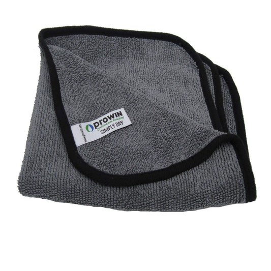 proWin Simpy Dry drying towel 40 x 40 cm microfiber grey/black - Original