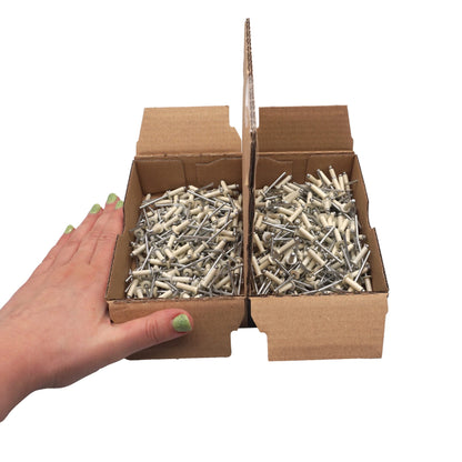 (400 pieces) Painted blind rivets 4.0 x 14 mm, dome head, DIN 7337, aluminum rivet and steel mandrel, pop rivets (400, pure white RAL 9010)