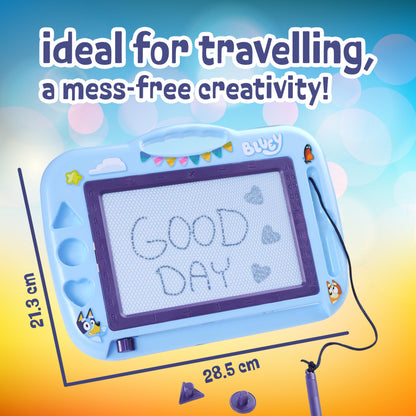 BlueY Magnetic Board Kids - Creative fun with stamps and pen - For kids aged 3 and up - Kids gifts