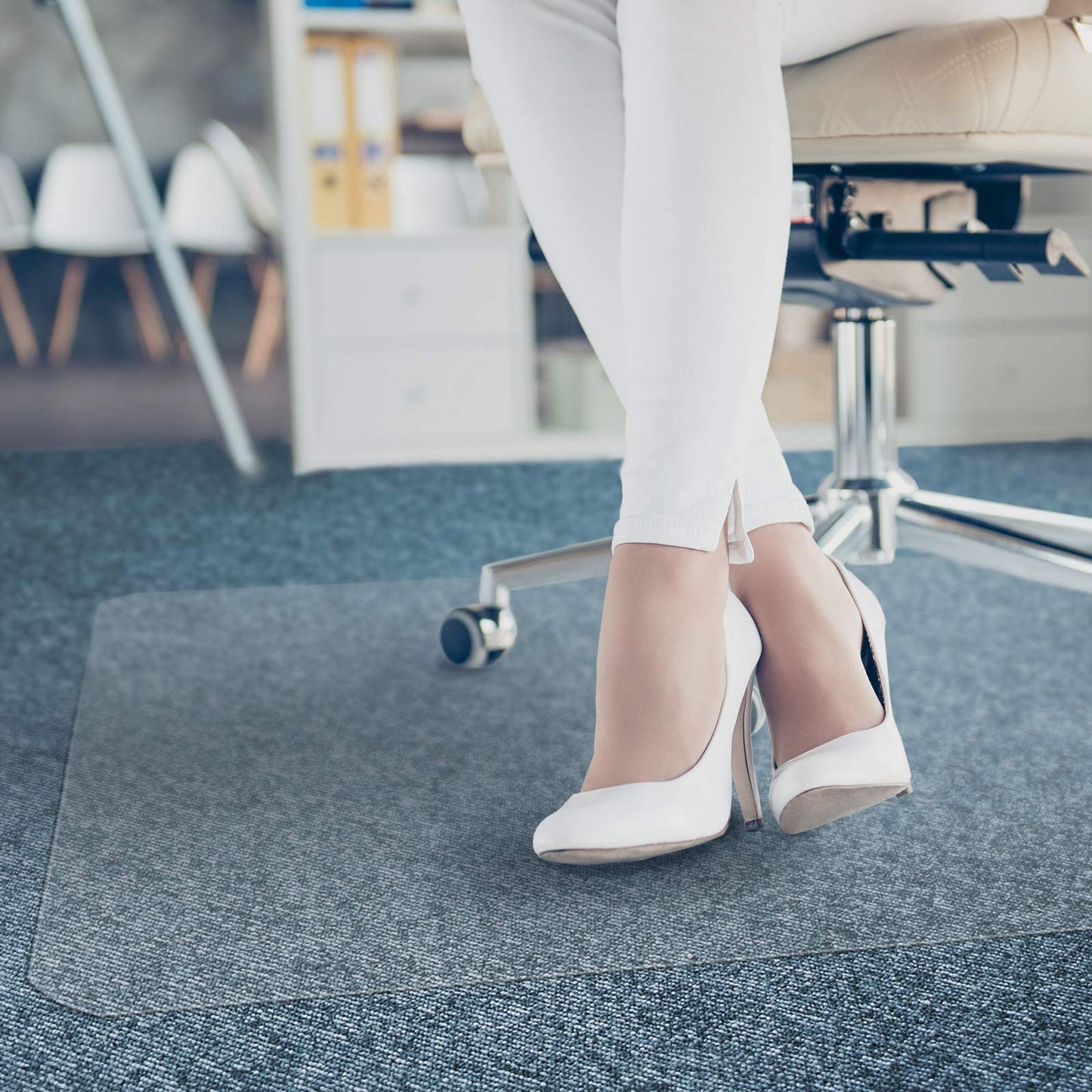 Floordirekt PRO - Office Chair Mat - transparent floor protection mat for hard floors - floor mat, floor protection, underlay mat (114 x 130 cm)