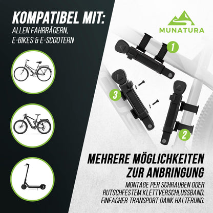 MUNATURA folding lock bike theft protection [120cm] - Bike lock high security with bracket - Folding lock bike lock, bike lock secure, bike lock, ebike bike lock
