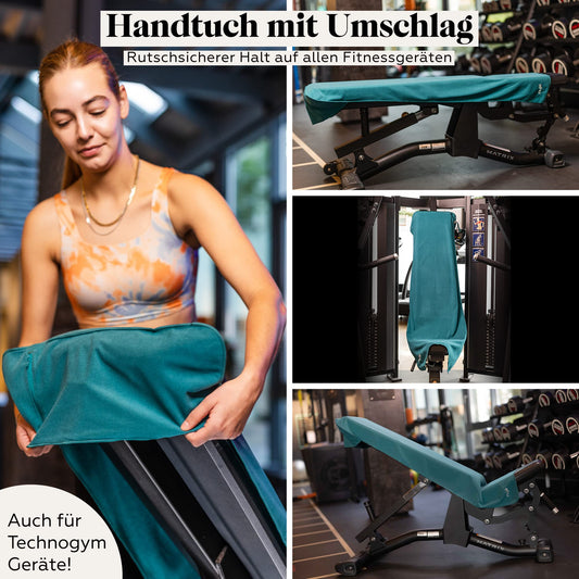 nujë Fitness Towel with Gift Packaging I with Pocket Microfiber I Sports Towel Gym I Extra Large & with Sleeve for all Equipment I Gym Towel I Gym Towel