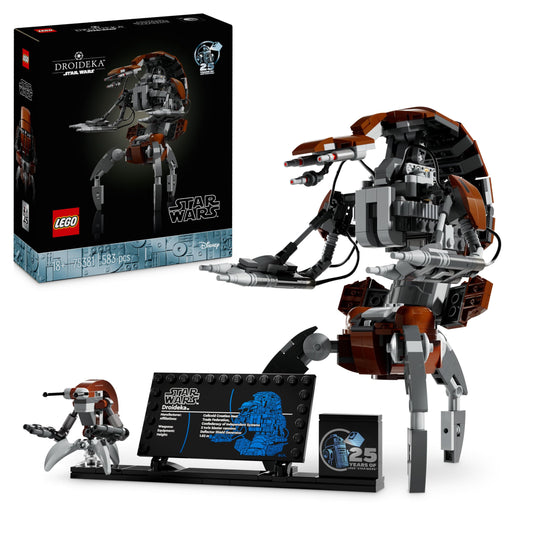LEGO Star Wars Droideka Set, Droid model building kit for adults, office decoration, collector's item, gift idea for men and women 75381