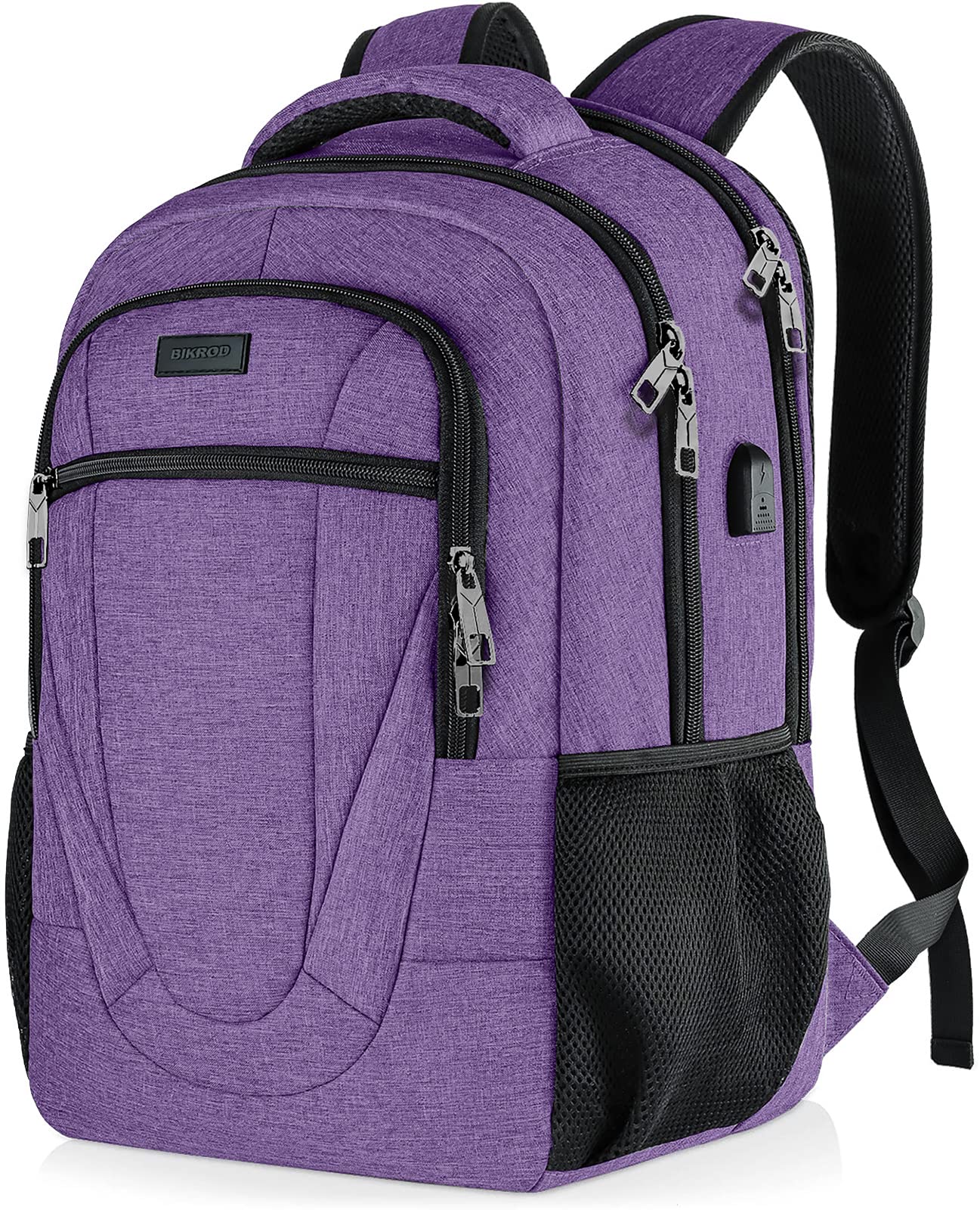 BIKROD backpack for men and women, school backpack for boys and girls, teenagers, waterproof backpack | 17.3 inch laptop bag with USB charging port | perfect for work, travel, hiking with anti-theft pocket.