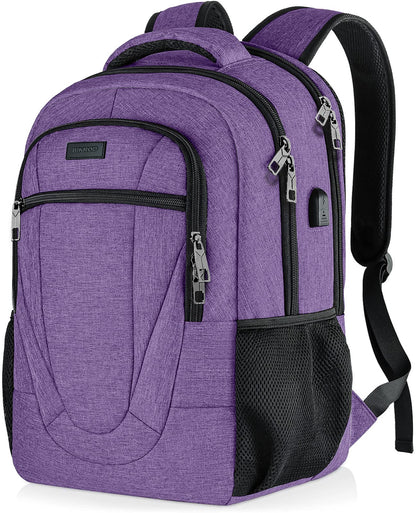 BIKROD backpack for men and women, school backpack for boys and girls, teenagers, waterproof backpack | 17.3 inch laptop bag with USB charging port | perfect for work, travel, hiking with anti-theft pocket.