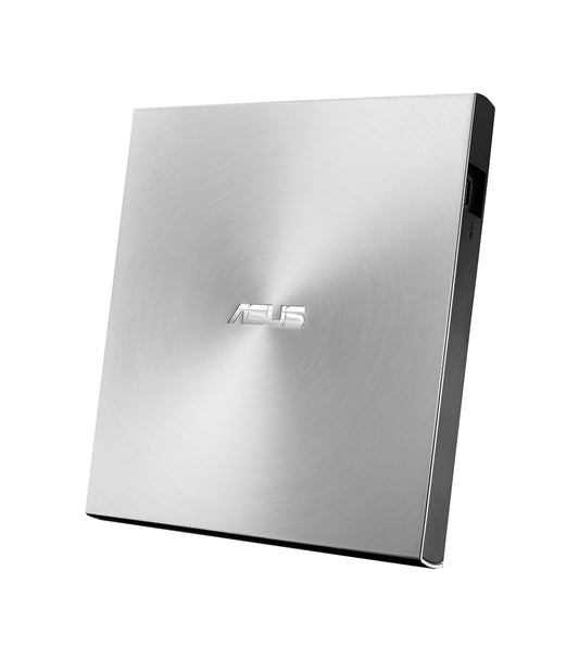 Asus ZenDrive U9M external DVD burner (for Apple MacBook & Windows PCs/Notebooks, incl. USB-C cable, burning software & Nero Backup App, M-Disc support, USB 2.0) silver
