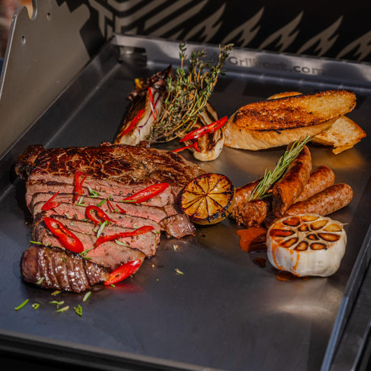 Stainless steel grill plate | Plancha 40x30cm - Universal size | 4mm solid - Made in Germany