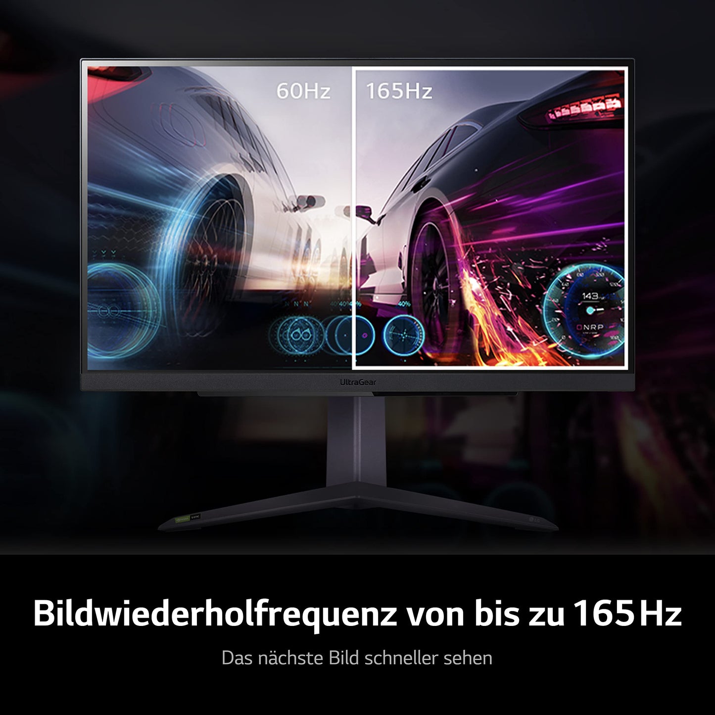 LG Electronics 27GS75QX-B.AEU UltraGear™ QHD Gaming IPS Monitor 27" (68.4 cm), 2560 x 1440, 16:9, 1ms GtG, 180 Hz, HDR10, 300 cd/m² brightness (typ.), NVIDIA G-Sync Compatible, AMD FreeSync - Black