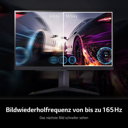 LG Electronics 27GS75QX-B.AEU UltraGear™ QHD Gaming IPS Monitor 27" (68.4 cm), 2560 x 1440, 16:9, 1ms GtG, 180 Hz, HDR10, 300 cd/m² brightness (typ.), NVIDIA G-Sync Compatible, AMD FreeSync - Black