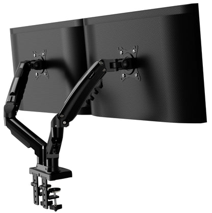Invision Monitor Mount 2 Monitors for 19-32 inch screens - VESA 75 & 100 mm Desk Clamp - Height Adjustable Tilt Swivel and Rotate - Increased load capacity of 2-9 kg (MX400)