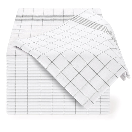 Blumtal Premium Dish Towels 20pc Set 50x70cm - Cotton Kitchen Towels - Oeko-TEX certified - Kitchen Hand Towels - washable up to 95°C - Gray Dish Towel Set