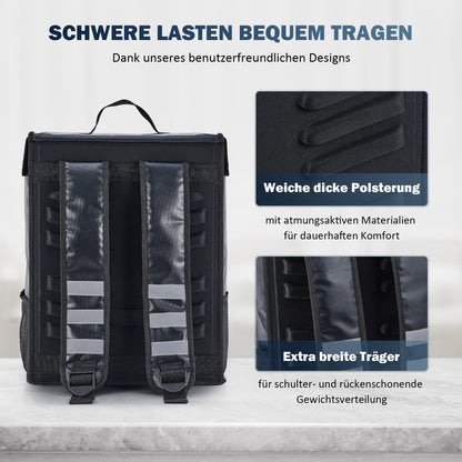 35L cooler bag backpack with waterproof picnic bag thermal backpack with insulated cooler compartment soft double-decker for picnic, hiking, camping, & family outings.