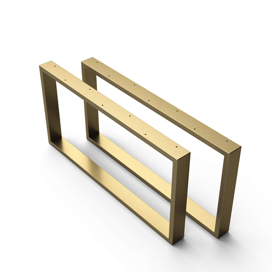 Sossai® coffee table legs made of steel (powder coated) | CKK1 | Color: Gold | Width 65 cm x Height 40 cm | 2 pieces (pair) | Design table legs