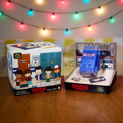 Polly Pocket Collector's Playset, Stranger Things Box with 6 Special Edition Figures and 10 Accessories, HWP22