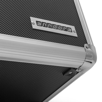 anndora tool box long - L 45 x W 23 x H 34 cm - universally usable - variable dividers - lockable - color black
