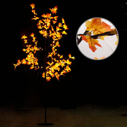CCLIFE LED Light Tree Indoor Outdoor Christmas, LED Tree Indoor, Maple Leaf Light Decoration, Warm White, IP44, 150cm, 120LED, CushHom