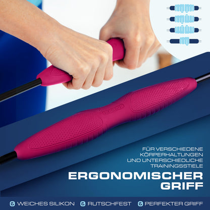 ELANI Swing stick - Adjustable resistance & ergonomic grip - High-strength gymnastics stick, also suitable for physiotherapy - Swinging Sticks, Swing stick fitness champion, Flex Stick