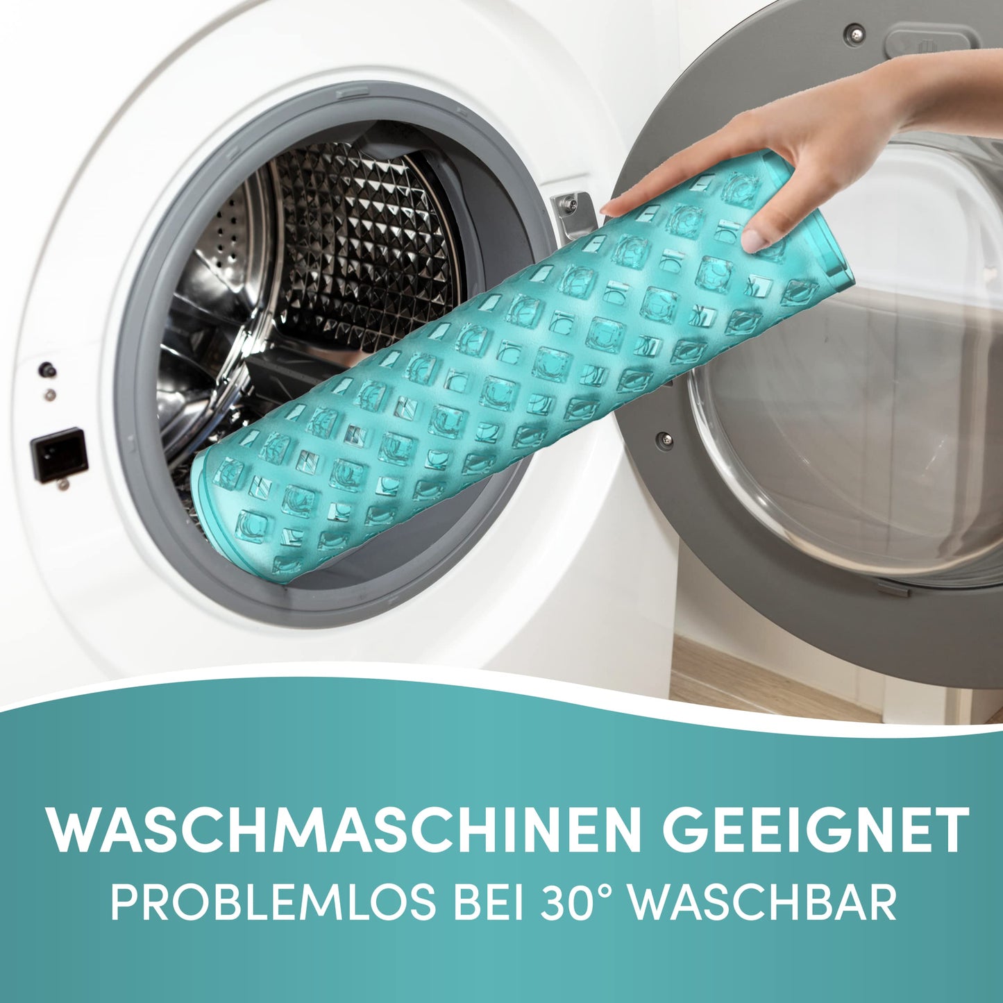 Angelbach® non-slip bathtub mat with 2 hooks for drying 88x40cm - bathtub anti-slip mat 100% BPA-free - mold-resistant & machine-washable bathtub insert.
