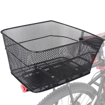 BINOTHINK Rear Bike Basket, Metal Large Bicycle Basket Stable Rear, Bike Rear Rack Basket with Mounting Accessories for Small Dog Shopping Picnic Backpack (S2)
