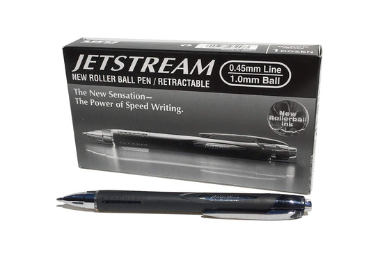 Uni-Ball 9008020 Jetstream rollerball pen with push mechanism black