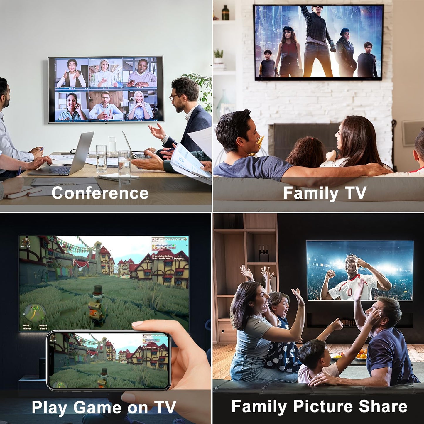 Lightning HDMI Adapter 【Apple MFi Certified】 iPhone iPad HDMI Adapter Lightning Digital AV Adapter HDMI Cable Adapter Connector to TV/HDTV/Monitor for iPhone 14/13/SE/12/11/XS/XR/X/8/7/iPad
