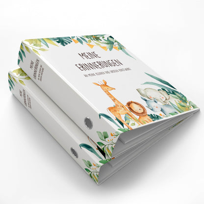 CALLUNA® "My Memories" collection folder with handle - kindergarten folder - kindergarten collection folder - resource-saving production - includes EXTRA treasure hunt - gift - baby animals.