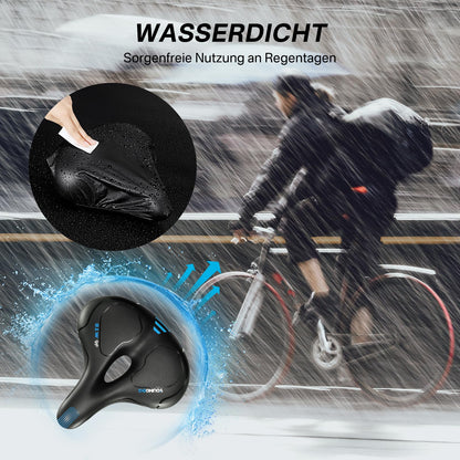 YOUNGDO bicycle saddle, gel bike seat, soft, comfortable, breathable, shock-absorbing, Ergonomic bike saddle with waterproof cover.