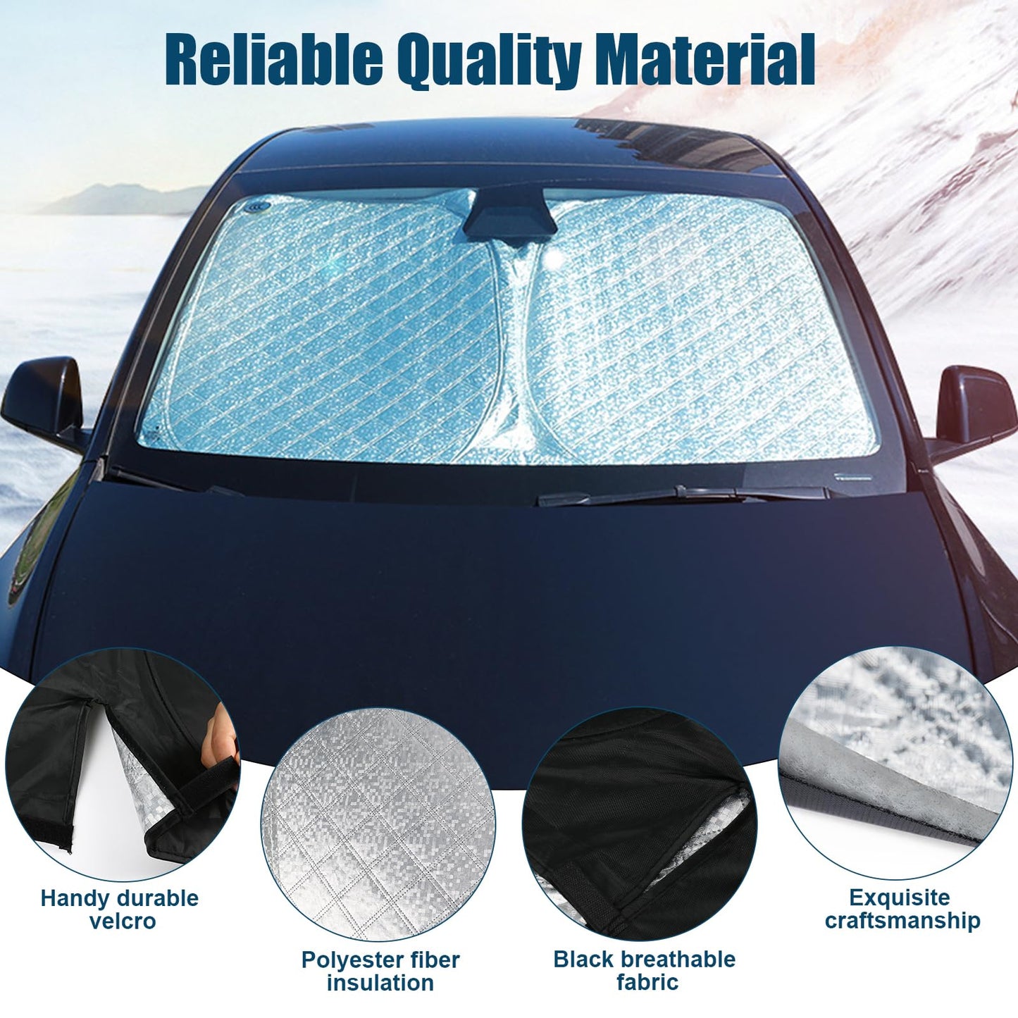 Opaltool Front Windshield Sunshade Car Replacement for Porsche 718 Cayman 2017-2025, Front Windshield Cover Car Foldable Windshield Cover Inner Blocks UV Rays Sun Visor Protector
