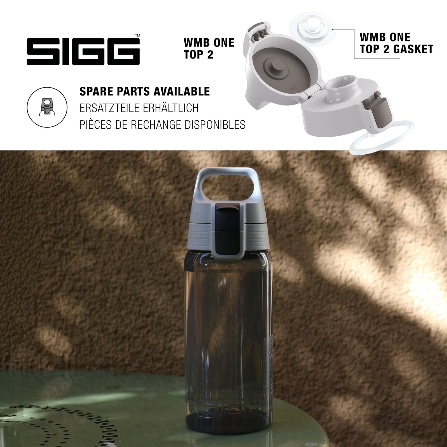 SIGG - Kids Water Bottle - Viva One Anthracite - Suitable for Carbonated Drinks - Leak-proof - Dishwasher Safe - BPA-free - Sports & School - Gray - 0.5L