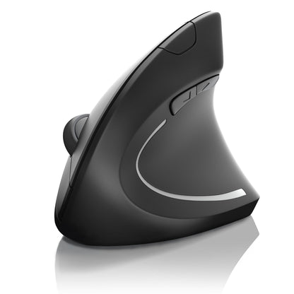 CSL - Optical wireless mouse - vertical design - ergonomic - prevents mouse arm and tennis elbow - gentle on the arm - 5 buttons