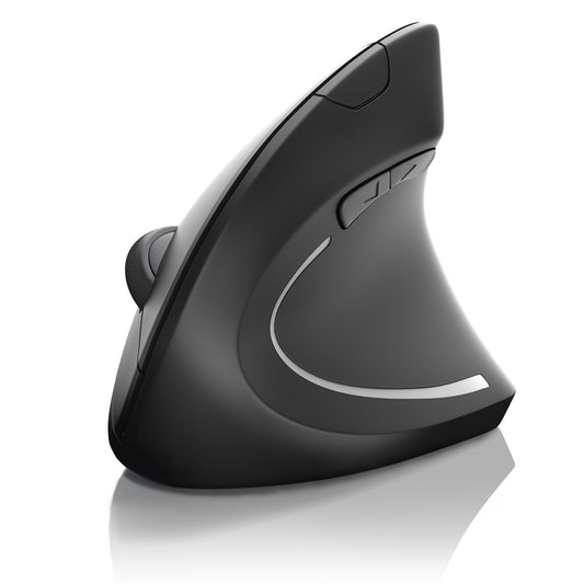 CSL - Optical wireless mouse - vertical design - ergonomic - prevents mouse arm and tennis elbow - gentle on the arm - 5 buttons