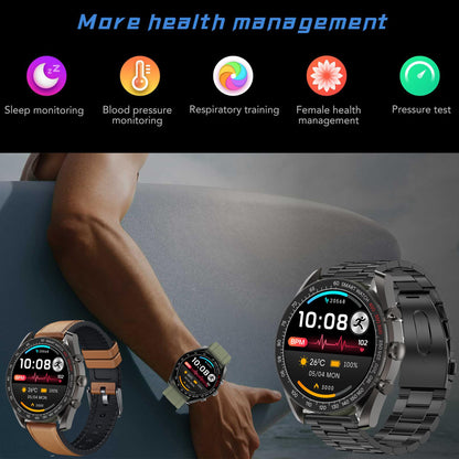 Men's smartwatch with phone function, 1.39" DIY HD full touchscreen watch fitness tracker 123 sports modes activity tracker IP68 wristwatch with sleep monitor pedometer for Android iOS (Black)