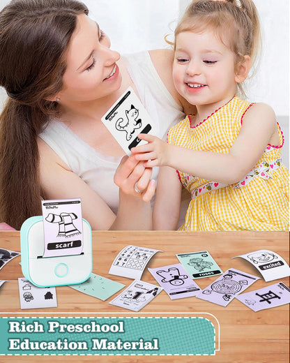 Mini Printer - Tiny Printer T02 Mini Printer for Smartphone Mini Thermal Printer Bluetooth Photo Printer Sticker Printer Label Printer Instant Print for study notes, anatomical diagrams, photos