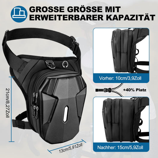 ISEYOU leg bag motorcycle, thigh bag for men and women, leg bag with detachable leg straps multifunctional bag for hiking, camping, climbing, running, sports, and work. Luggage rolls.