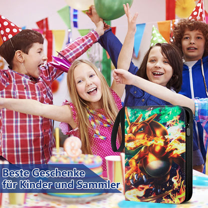 Pokemon card collecting album, 50 pages, 400 pockets collection card album, portable waterproof PU card booklet, collection card albums. The perfect gift for kids. 50 cards per page.