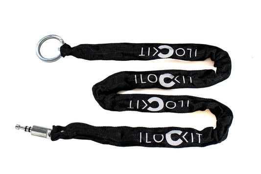 I LOCK IT frame lock for your bike with an insert chain and bag.