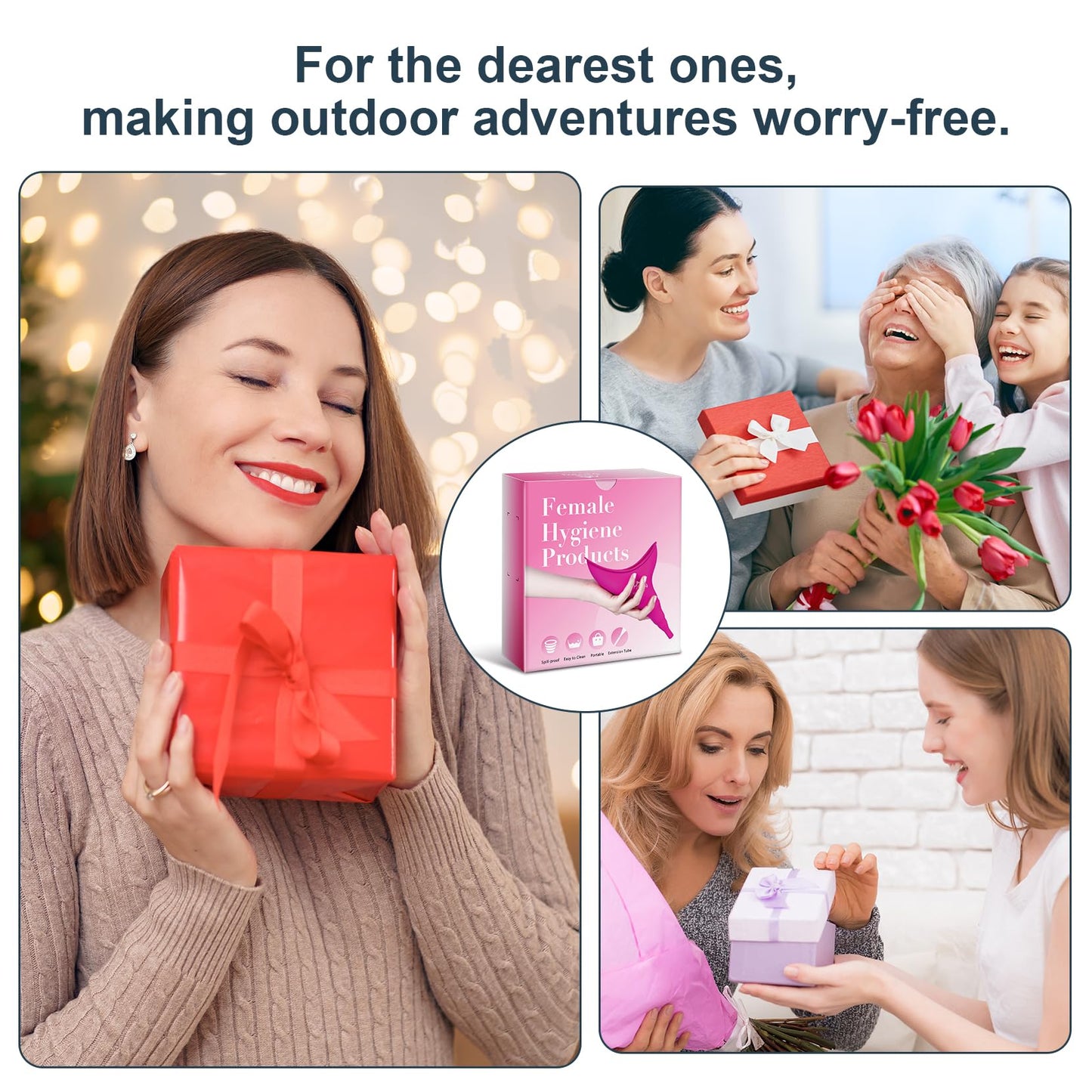 Female urination device, reusable silicone female urinal, women's pee funnel allows women to urinate standing up, is the perfect companion for camping, outdoor, and travel.