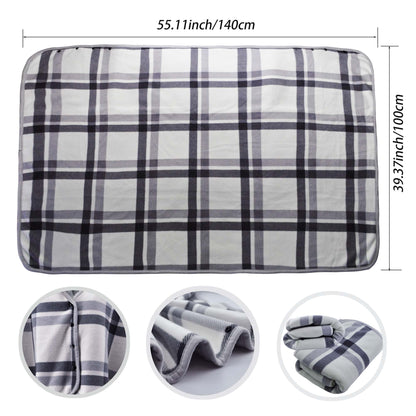 Beifon poncho winter warm women's blanket flannel fleece poncho cape soft thick winter warm wrap poncho open front cape office home for women girls children (gray+white)