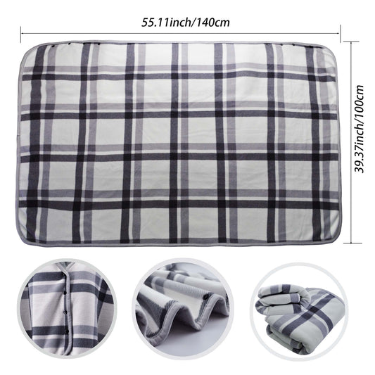 Beifon poncho winter warm women's blanket flannel fleece poncho cape soft thick winter warm wrap poncho open front cape office home for women girls children (gray+white)
