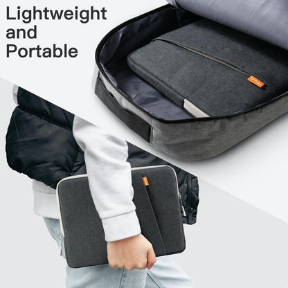 JETech Laptop Sleeve for 13.3-inch MacBook Air/Pro, 14-inch MacBook Pro 2021 M1, 13-13.6 inch Notebook, waterproof, shockproof, Bag with Pocket (Dark Gray)