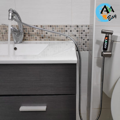 AVAbay® hand shower for toilet, bidet attachment for hot and cold water, long 203.2 cm hose, perfect for female hygiene, cloth diaper, bathroom toilet cleaning.